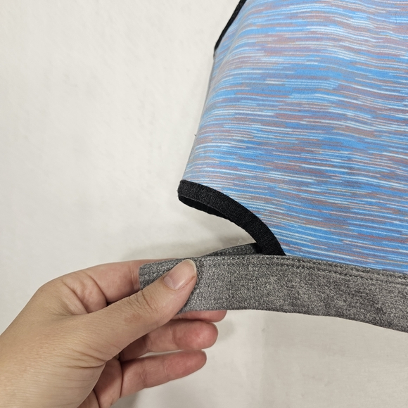 SWEATY BETTY Blue Grey Reversible Cut Out Cropped Sleeveless Crop Top Medium - Picture 11 of 13